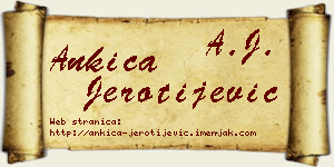 Ankica Jerotijević vizit kartica